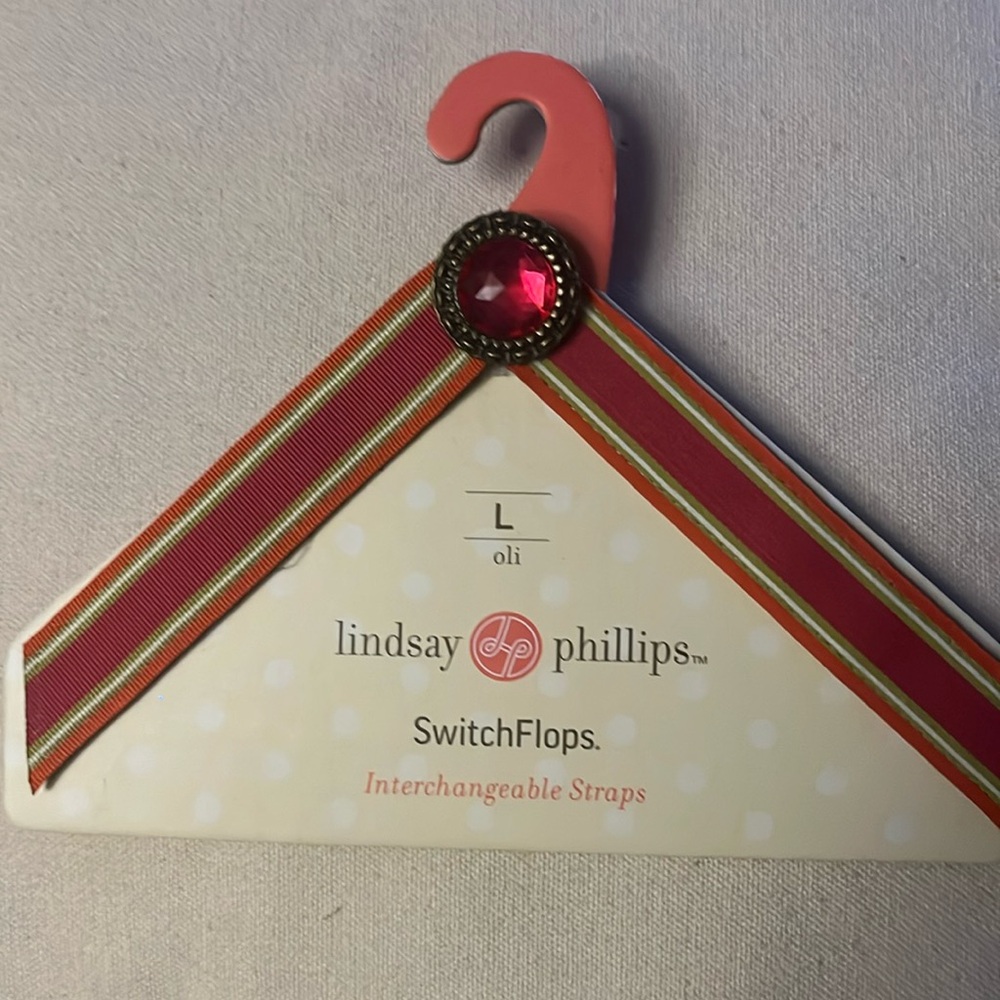 New on card Lindsay Phillips Switch Flops Straps